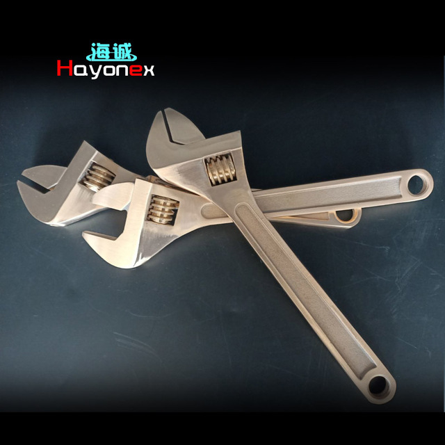 Non-sparking adjustable wrench